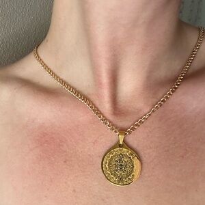 Gold Aztec Pendant Necklace | Mestiza Originals